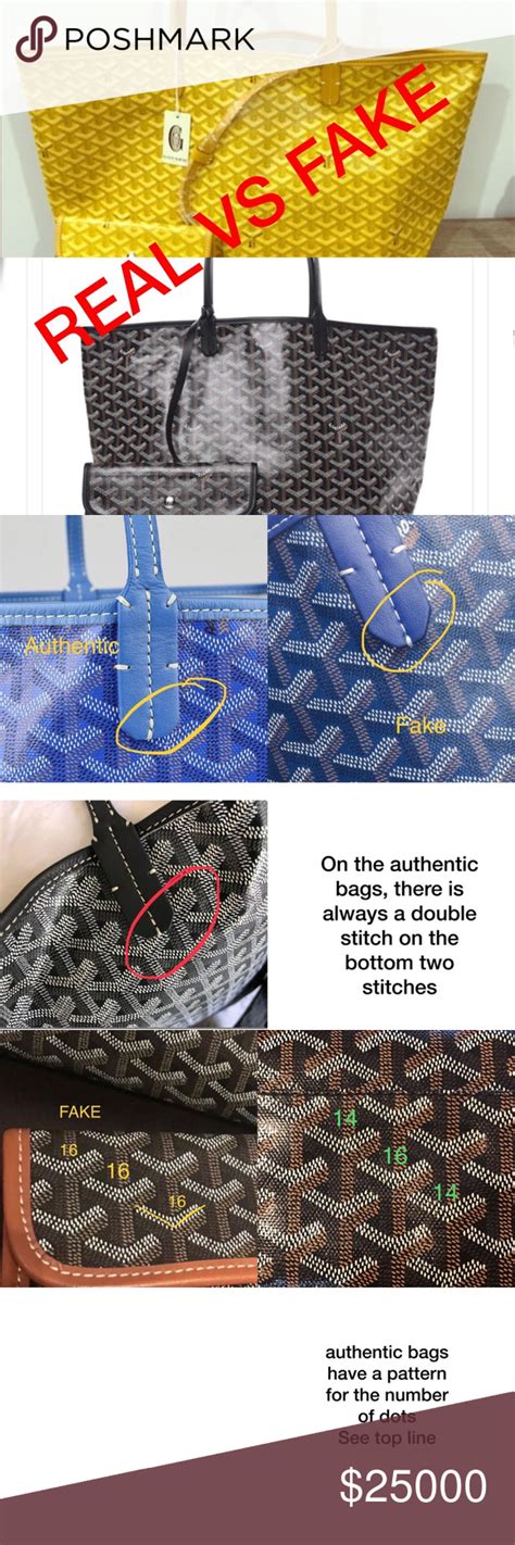 fake goyard bags|real vs fake goyard bag.